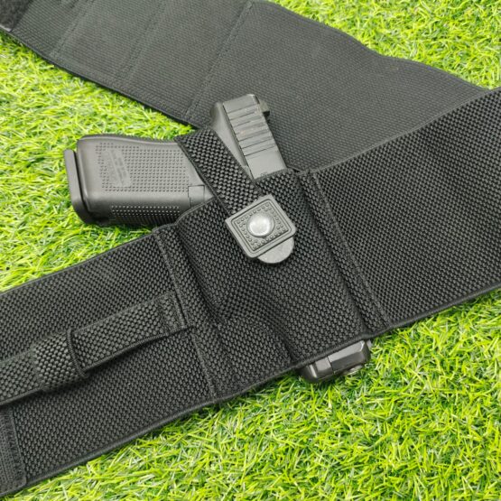 Conceal Carry Belly Band Holster with 2 Magazine Pouches - Image 2
