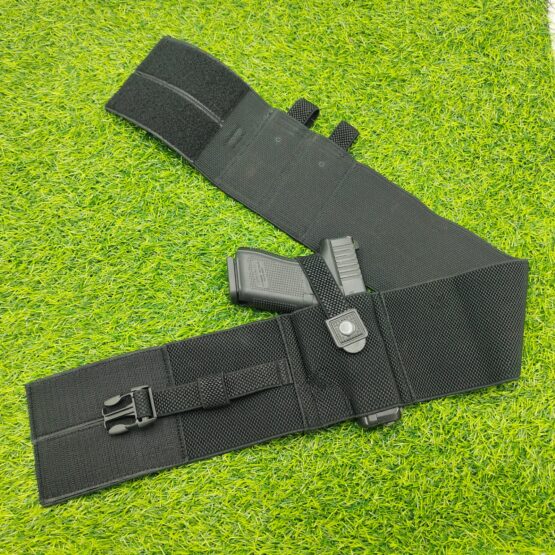 Conceal Carry Belly Band Holster with 2 Magazine Pouches - Image 3