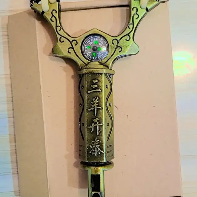 Premium Steel-Handled Slingshot