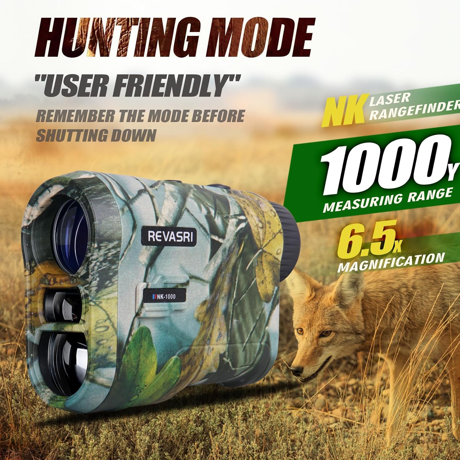 REVASRI Hunting Laser Rangefinder Battery 1000 Yards - Image 3