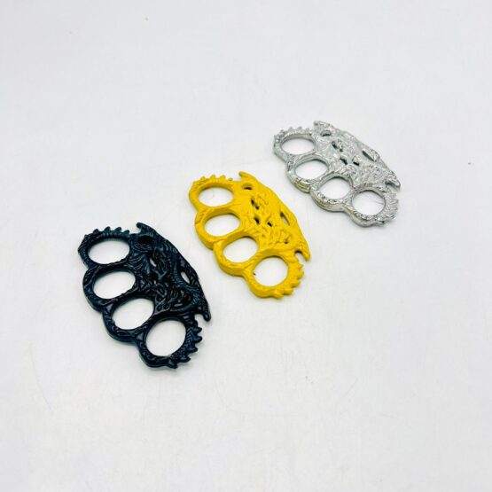 ron Dragon Fist Flaming Dragons Brass Knuckle Duster Style Paperweight - Gold